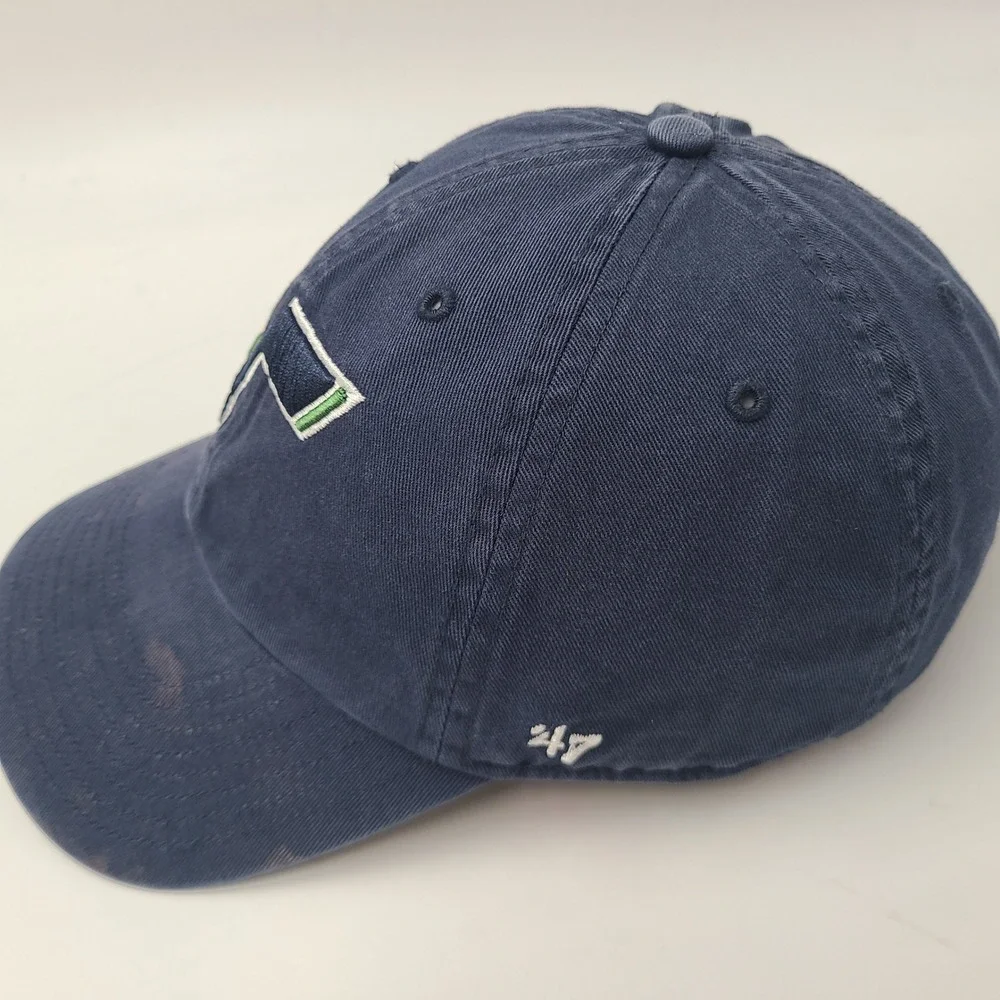 Utah Jazz Hat Strapback 47 Brand Clean Up Blue NBA Basketball Logo‎ Casual Men